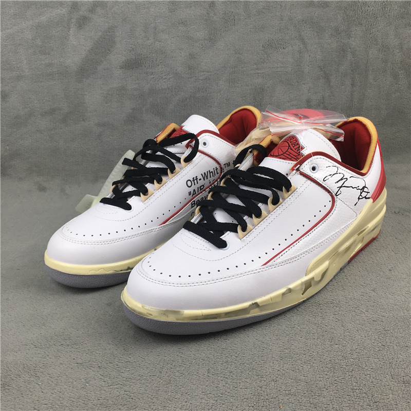 2021 Air Jordan 2 Low White Red Black Shoes - Click Image to Close